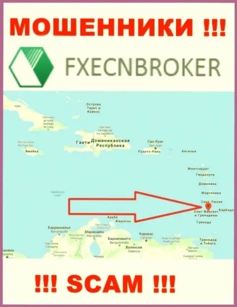 ФХ ЕЦН Брокер это МОШЕННИКИ, которые зарегистрированы на территории - Saint Vincent and the Grenadines