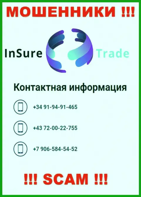 РАЗВОДИЛЫ из организации InSure-Trade Io в поиске наивных людей, звонят с различных номеров телефона