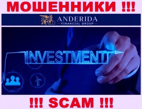 AnderidaGroup разводят лохов, предоставляя мошеннические услуги в сфере Investing
