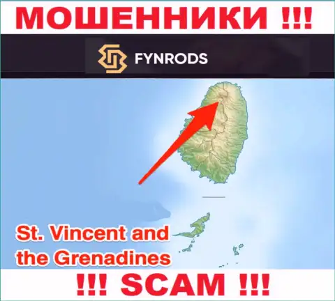 Fynrods - это МОШЕННИКИ, которые зарегистрированы на территории - Сент-Винсент и Гренадины