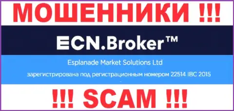 Рег. номер, который присвоен компании ECN Broker - 22514IBC2015