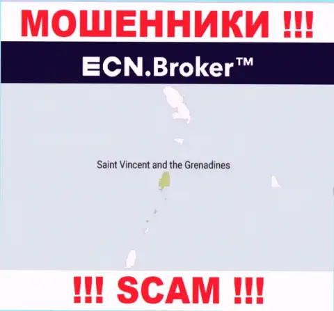 Находясь в офшорной зоне, на территории St. Vincent and the Grenadines, ECN Broker спокойно лишают денег своих клиентов