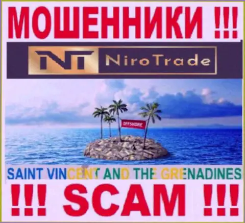 NiroTrade Com спрятались на территории Сент-Винсент и Гренадины и безнаказанно крадут деньги