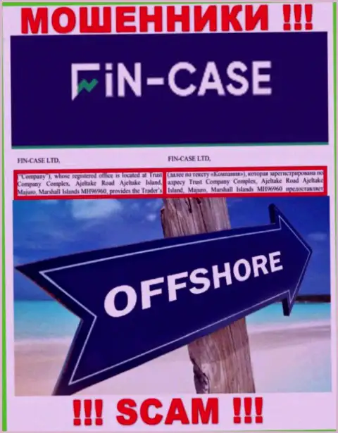 Fin-Case Com - это МОШЕННИКИ !!! Сидят в офшорной зоне по адресу: Trust Company Complex, Ajeltake Road Ajeltake Island, Majuro, Marshall Islands MH96960 и сливают вложенные денежные средства реальных клиентов