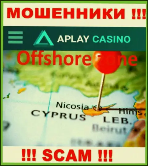 Базируясь в офшоре, на территории Кипр, APlayCasino Com свободно лишают денег клиентов