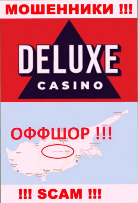 Deluxe Casino - это преступно действующая организация, пустившая корни в офшоре на территории Cyprus
