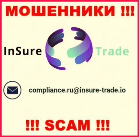 Компания Insure Trade не скрывает свой адрес электронной почты и представляет его на своем веб-портале