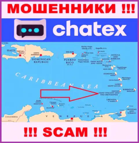 Не доверяйте internet-шулерам Chatex, поскольку они базируются в офшоре: Сент-Винсент и Гренадины