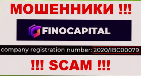 Организация Фино Капитал предоставила свой регистрационный номер на своем официальном веб-сервисе - 2020IBC0007