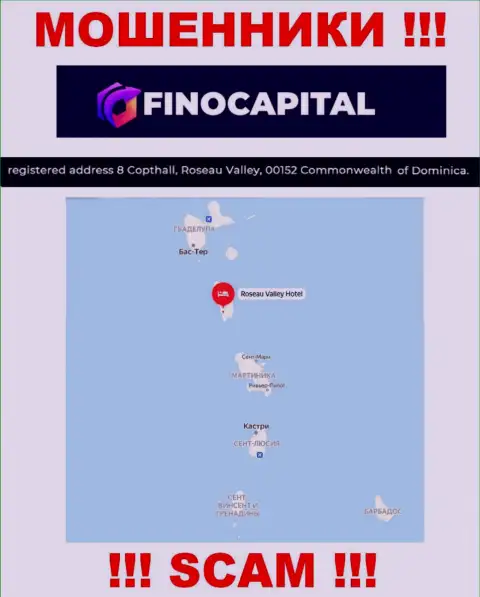 FinoCapital Io - это МОШЕННИКИ, скрылись в оффшоре по адресу - 8 Коптхолл, Долина Розо, 00152 Содружество Доминики