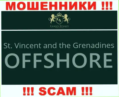 Оффшорная регистрация GoldenStanley Com на территории St. Vincent and the Grenadines, дает возможность оставлять без денег людей