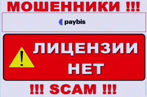 Сведений о лицензии PayBis Com на их официальном ресурсе не показано - это РАЗВОД !!!