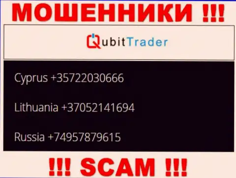 В запасе у мошенников из Qubit Trader LTD есть не один номер телефона