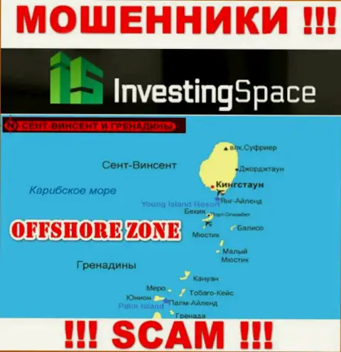 Investing-Space Com находятся на территории - Сент-Винсент и Гренадины, остерегайтесь совместного сотрудничества с ними