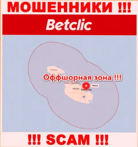 Офшорное расположение BetClic - на территории Мальта