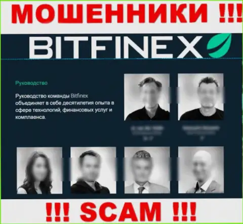 Кто точно руководит Bitfinex Com неизвестно, на сайте жуликов предоставлены неправдивые данные