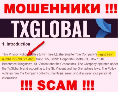 TXGlobal Com не скрыли регистрационный номер: 26099 BC 2020, да и для чего, накалывать клиентов номер регистрации совсем не мешает