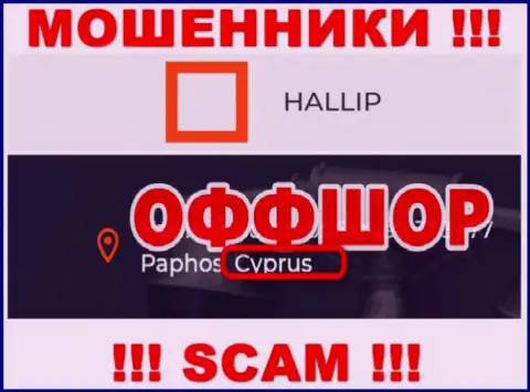 Лохотрон Hallip имеет регистрацию на территории - Кипр