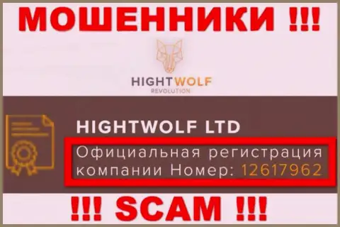 Наличие регистрационного номера у HightWolf Com (12617962) не значит что организация добропорядочная