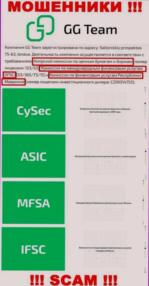 Регулятор - FSC, как и его подлежащая контролю контора ГГ Тим - это МОШЕННИКИ