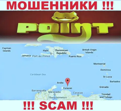 Контора PointLoto имеет регистрацию очень далеко от слитых ими клиентов на территории Curacao