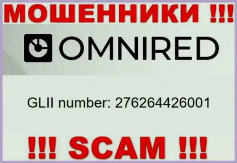 Регистрационный номер Omnired, который взят с их официального web-портала - 276264426001