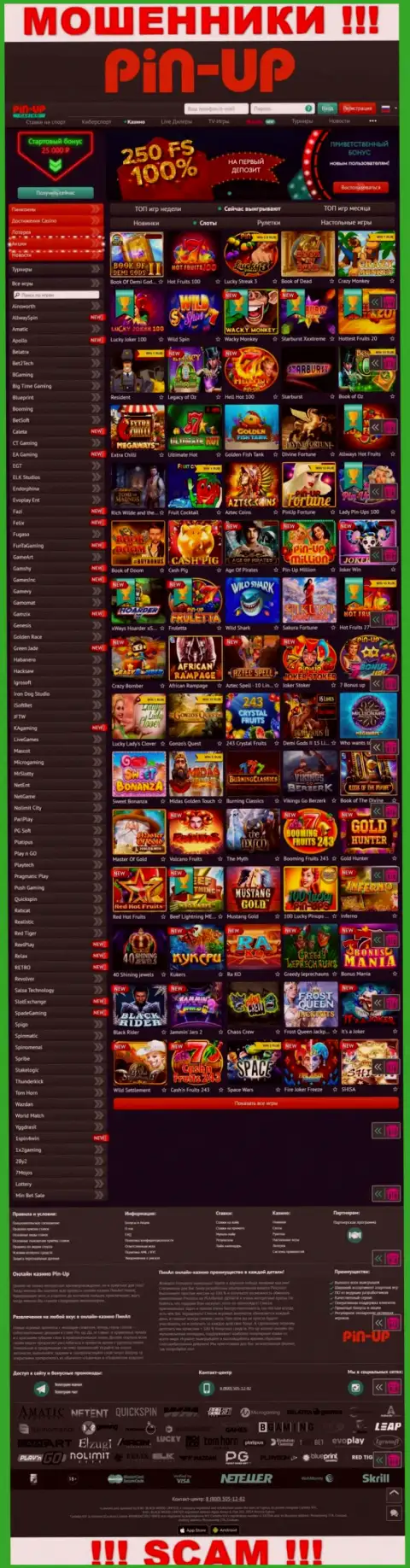 Pin-Up Casino - официальный web-сайт internet-лохотронщиков Pin UpCasino