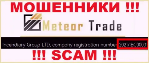Номер регистрации MeteorTrade - 2021/IBC00031 от потери вложенных денег не сбережет