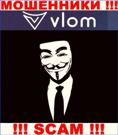 Сведений о прямом руководстве компании Vlom Com нет - следовательно крайне рискованно иметь дело с данными интернет ворюгами