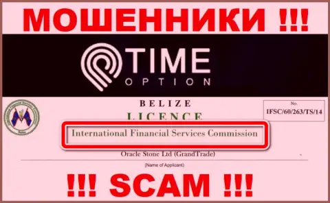 Time Option и контролирующий их незаконные комбинации орган (International Financial Services Commission), являются мошенниками