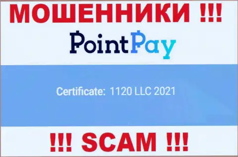 Номер регистрации Point Pay LLC, который указан мошенниками у них на сайте: 1120 LLC 2021