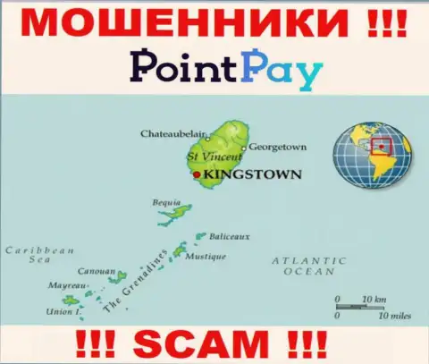 Поинт Пэй ЛЛК - это internet-мошенники, их адрес регистрации на территории St. Vincent & the Grenadines