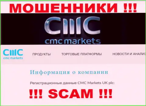 Свое юридическое лицо компания CMC Markets не скрыла - это СМС Маркетс УК плк
