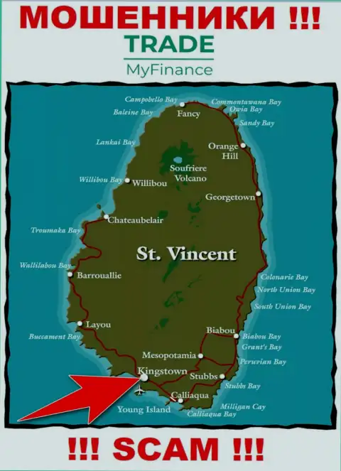 Официальное место регистрации интернет жуликов Trade My Finance - Kingstown, Saint Vincent and the Grenadines