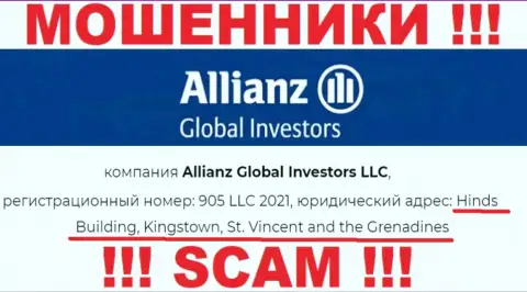 Оффшорное расположение Allianz Global Investors по адресу Hinds Building, Kingstown, St. Vincent and the Grenadines позволило им безнаказанно обманывать