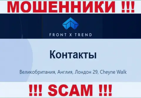 FrontXTrend Com - подозрительная компания, юридический адрес на портале показывает фейковый