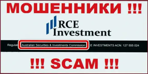 RCE Investment интернет мошенники и их регулятор - ASIC также