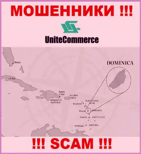 Unite Commerce находятся в офшорной зоне, на территории - Commonwealth of Dominica