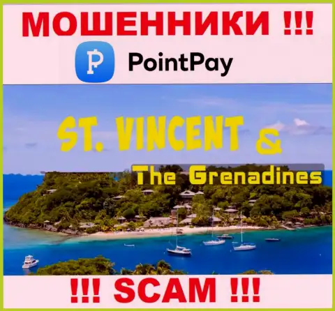 PointPay Io сообщили на веб-портале свое место регистрации - на территории Kingstown, St. Vincent and the Grenadines