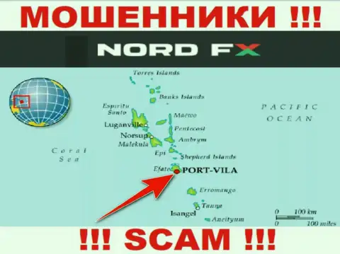 НордФХ указали на своем сайте свое место регистрации - на территории Вануату