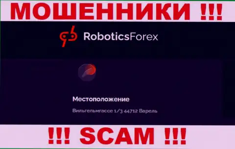 На официальном интернет-портале RoboticsForex предоставлен фейковый юридический адрес это МАХИНАТОРЫ !