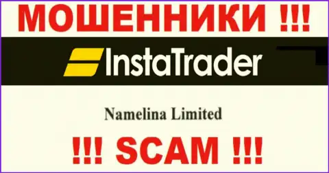 Юр лицо организации Инста Трейдер - это Namelina Limited, инфа позаимствована с официального сайта