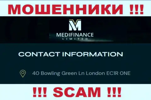 Будьте весьма внимательны !!! MediFinanceLimited - это несомненно мошенники !!! Не хотят предоставить настоящий адрес регистрации компании